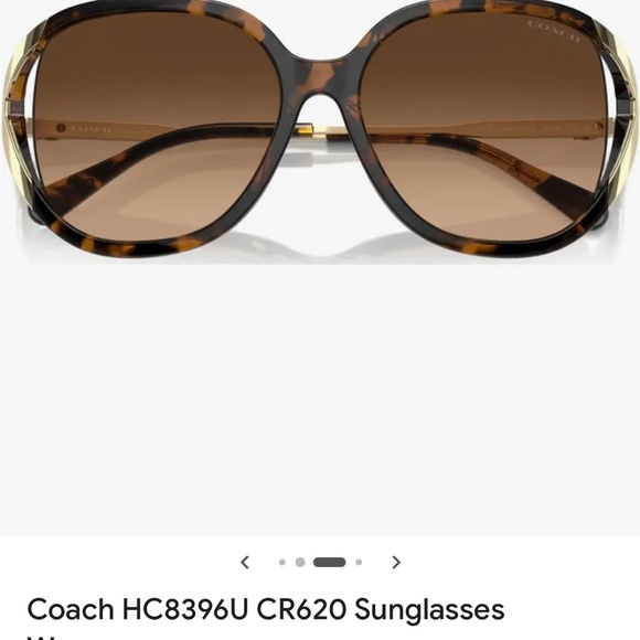 Coach Tortoise and Gold Sunglasses main image 6